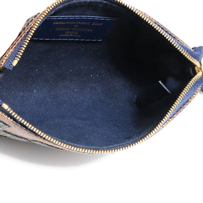 Louis Vuitton Damier Paillettes Mini Pochette Accessories Blue 7 of 7