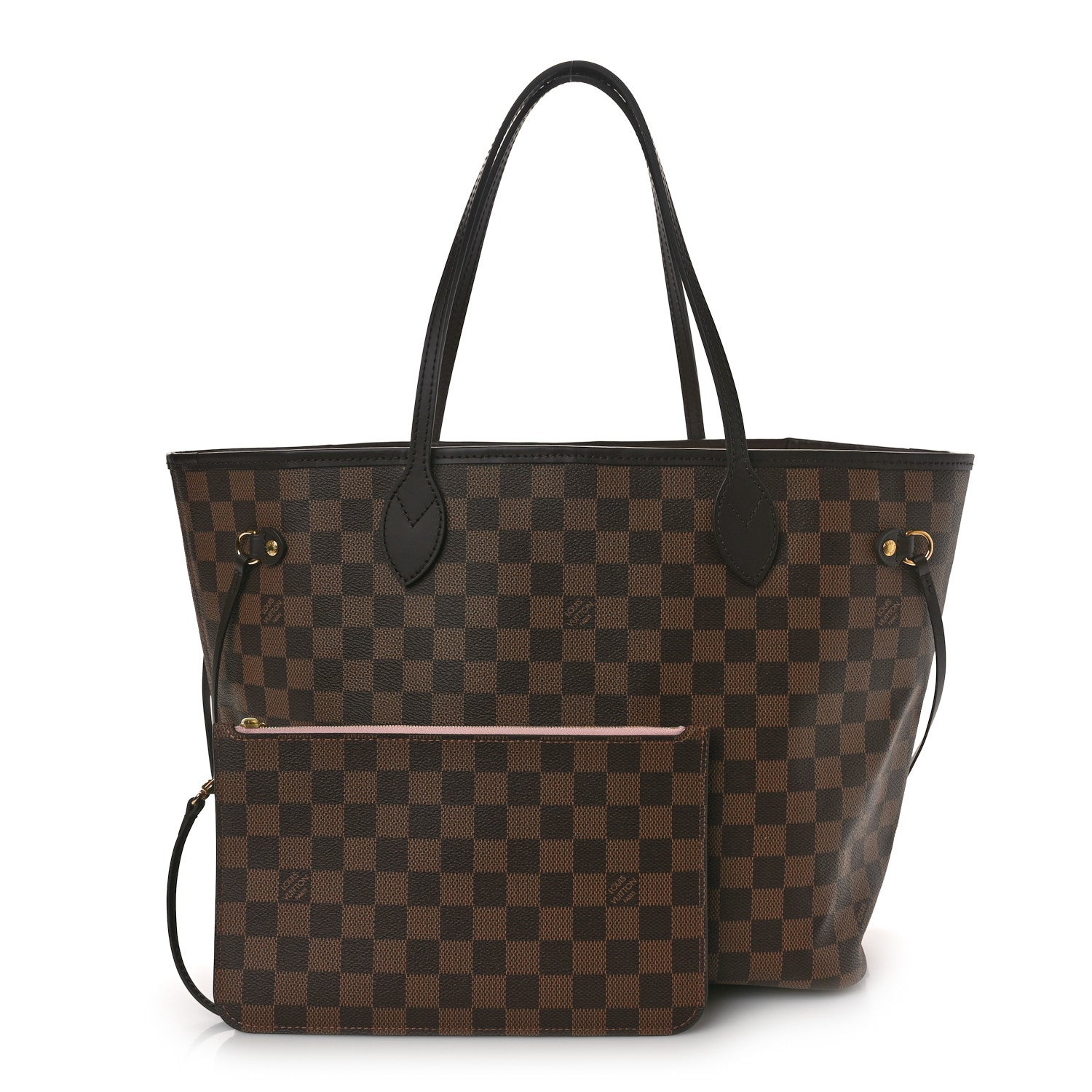 Louis Vuitton Damier Ebene Neo Neverfull MM Rose Ballerine 3 of 10