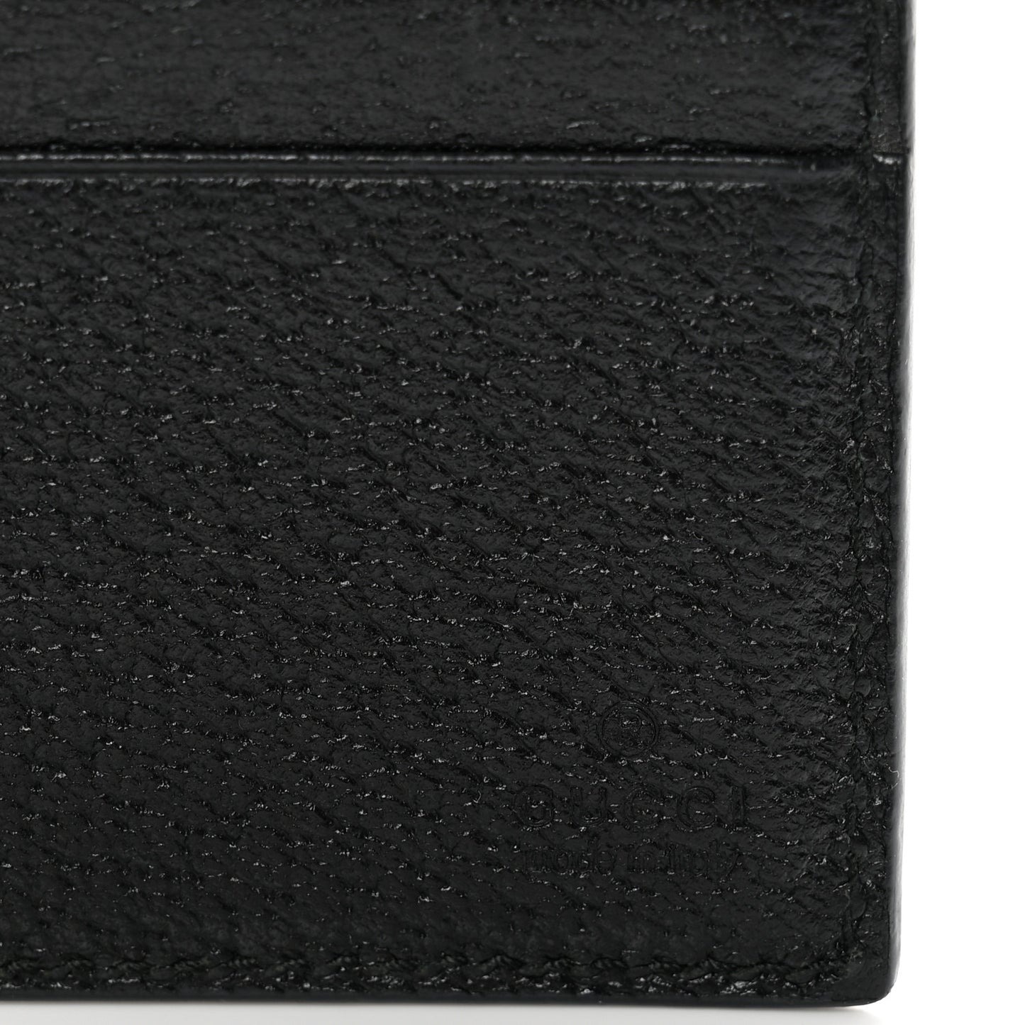 Calfskin Boar Effect GG Marmont Bi-Fold Wallet Black