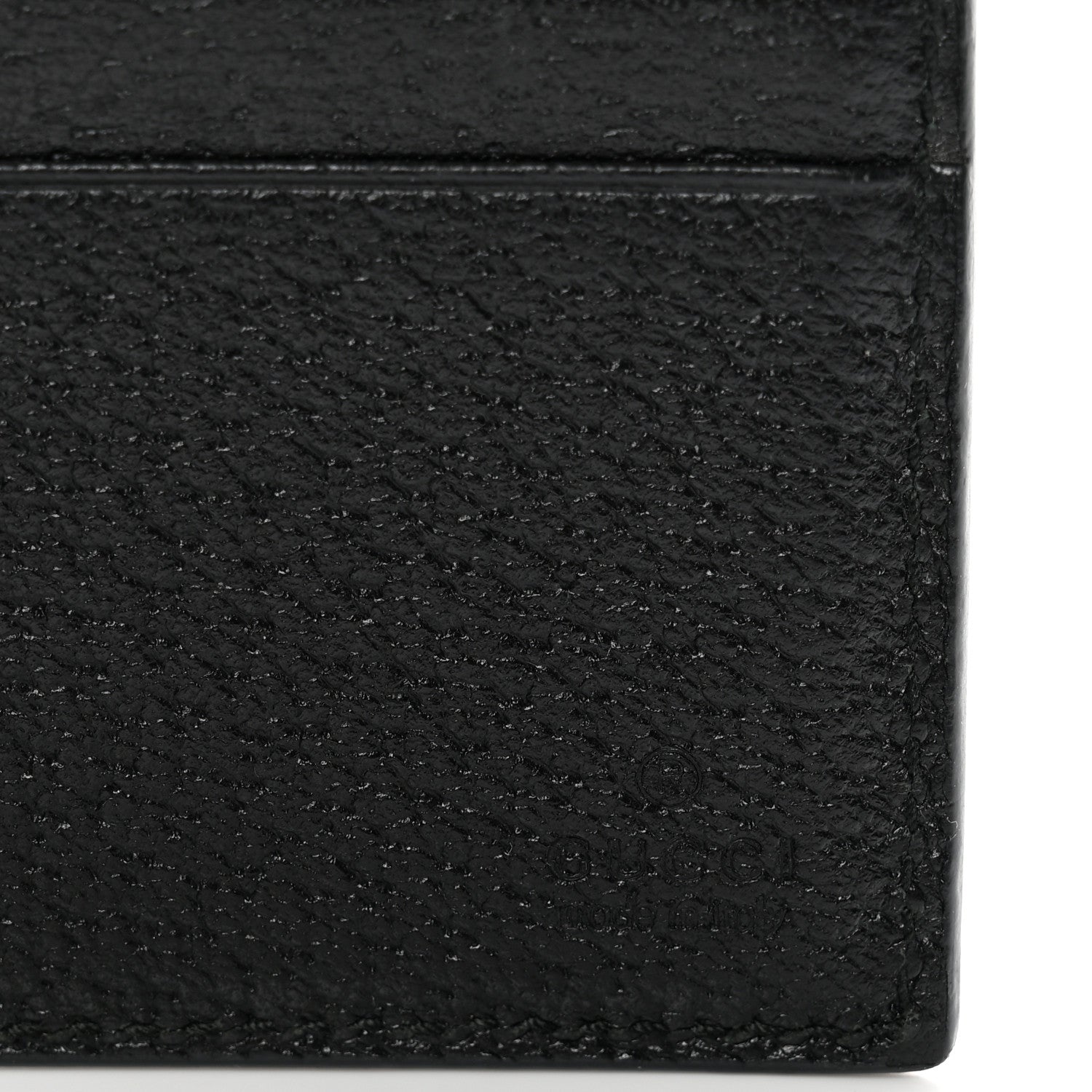 Gucci Calfskin Boar Effect GG Marmont Bi-Fold Wallet Black 6 of 7