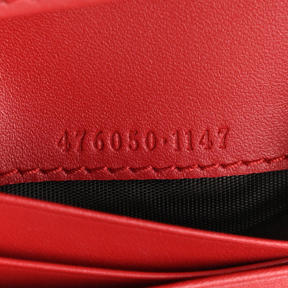 Gucci GG Supreme Monogram Cherry Embellished Card Case Wallet Hibiscus Red 7 of 7