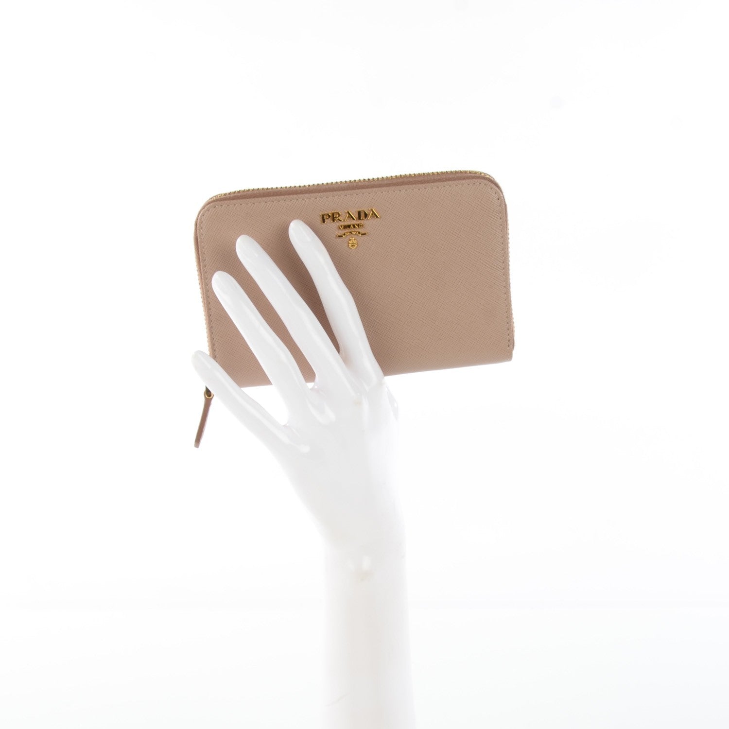 Prada Saffiano Metal Zip Around Wallet Cammeo 2 of 9
