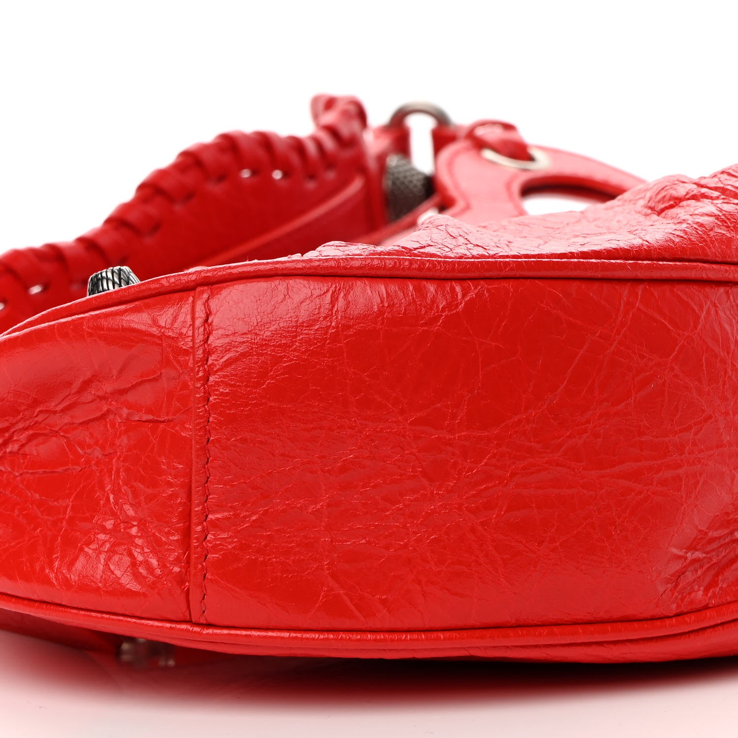 Balenciaga Agneau Arena Le Cagole Shoulder Bag XS Tomato Red 8 of 9