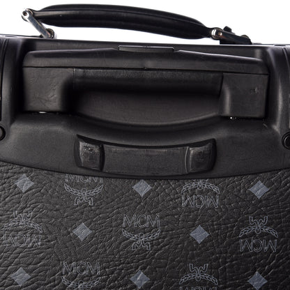 MCM Visetos Small Traveler Trolley Whelled Suitcase Black 16 of 21