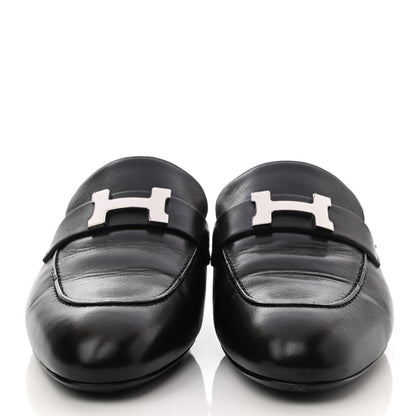 Hermes Goatskin Trocadero Mule 37 Black 2 of 12