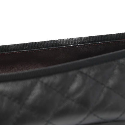 Chanel Aged Calfskin Quilted CC Cap Toe Ballerina Flats 38.5 Black 11 of 12