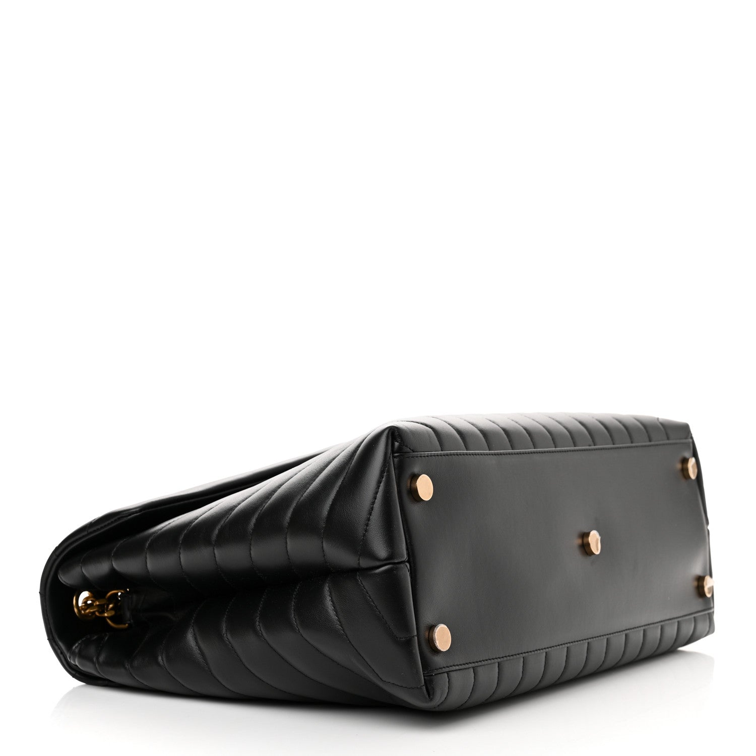 Saint Laurent Calfskin Y Quilted Monogram Large Loulou Chain Satchel Black 4 of 12