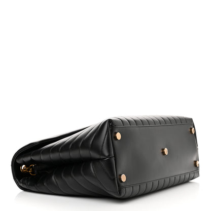 Saint Laurent Calfskin Y Quilted Monogram Large Loulou Chain Satchel Black 4 of 12