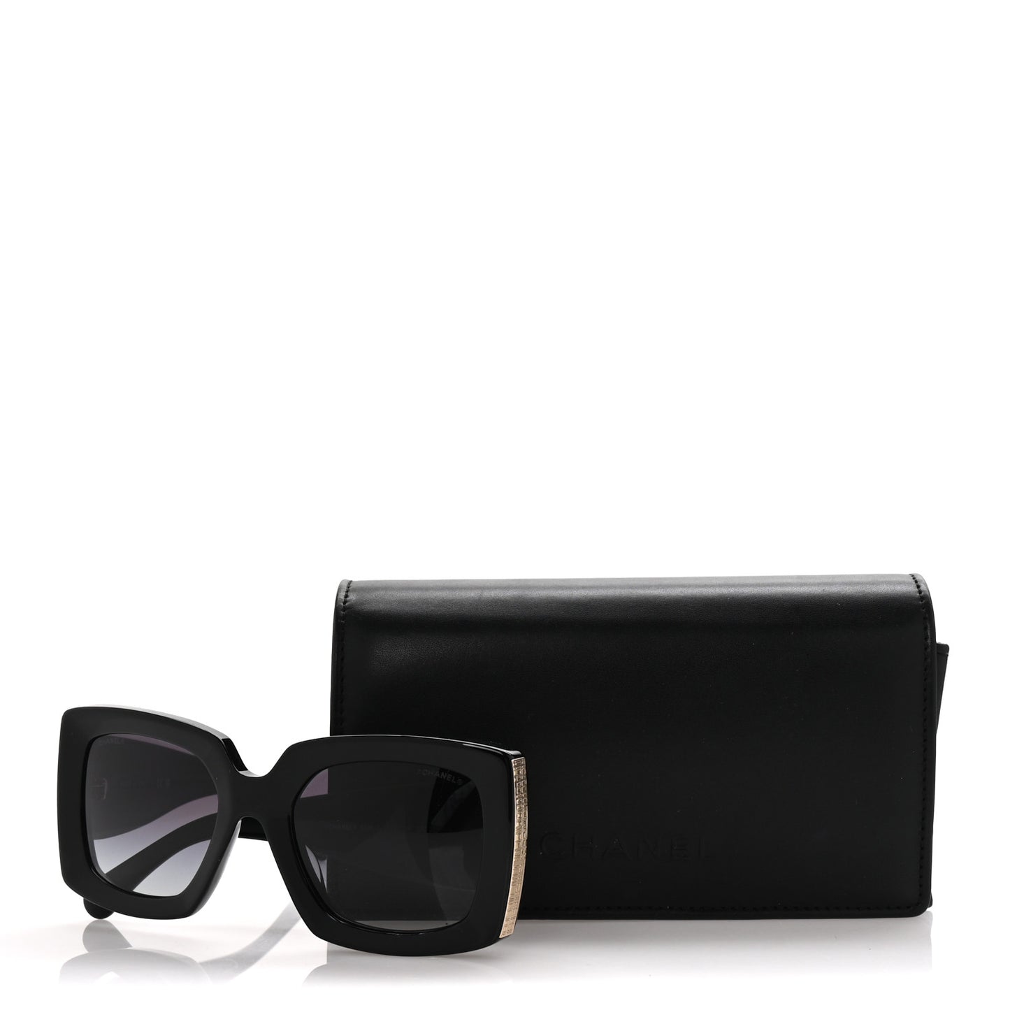 Acetate Rectangle Sunglasses 5435 Black