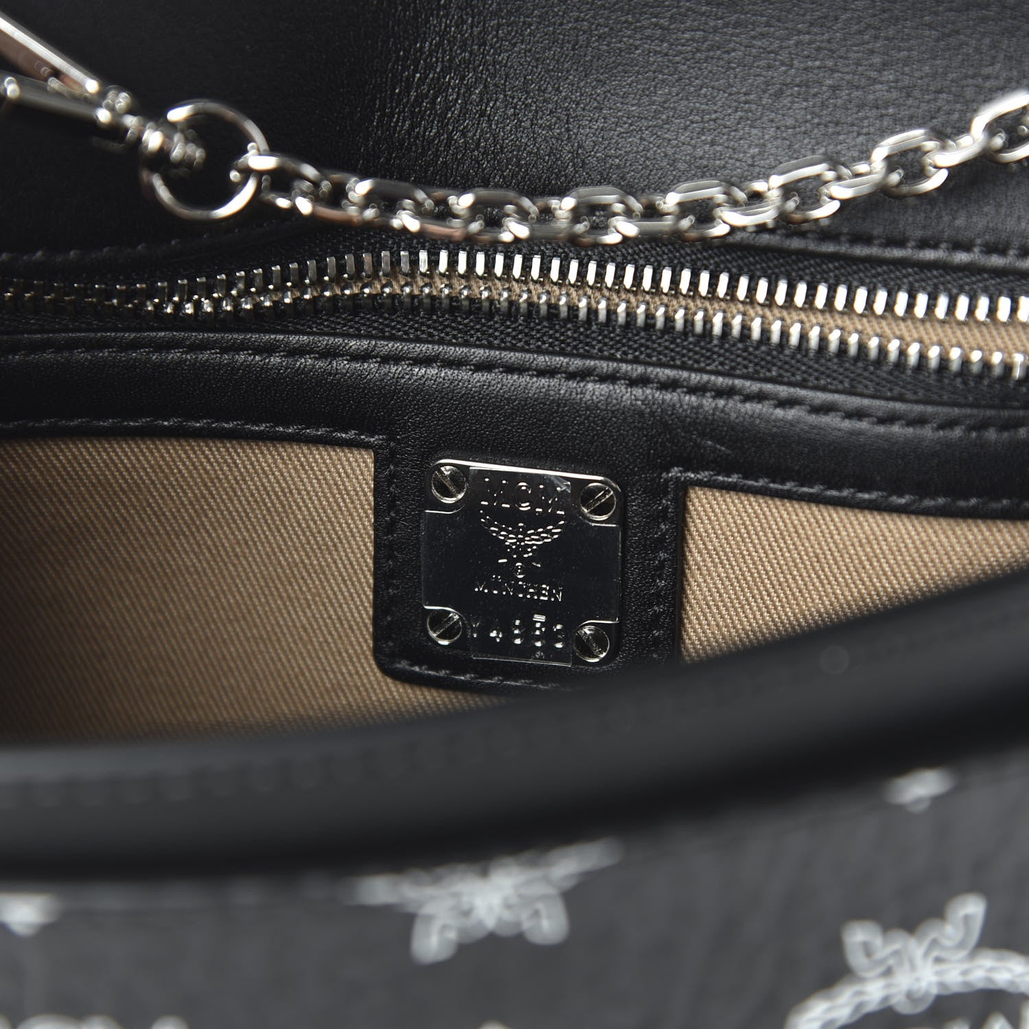MCM Visetos Monogram Medium Millie Crossbody Bag Black 8 of 9