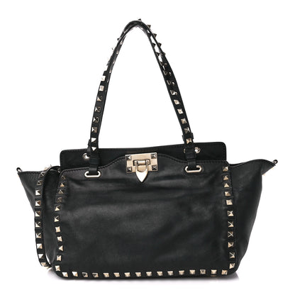 Valentino Garavani Vitello Small Rockstud Tote Black 1 of 11