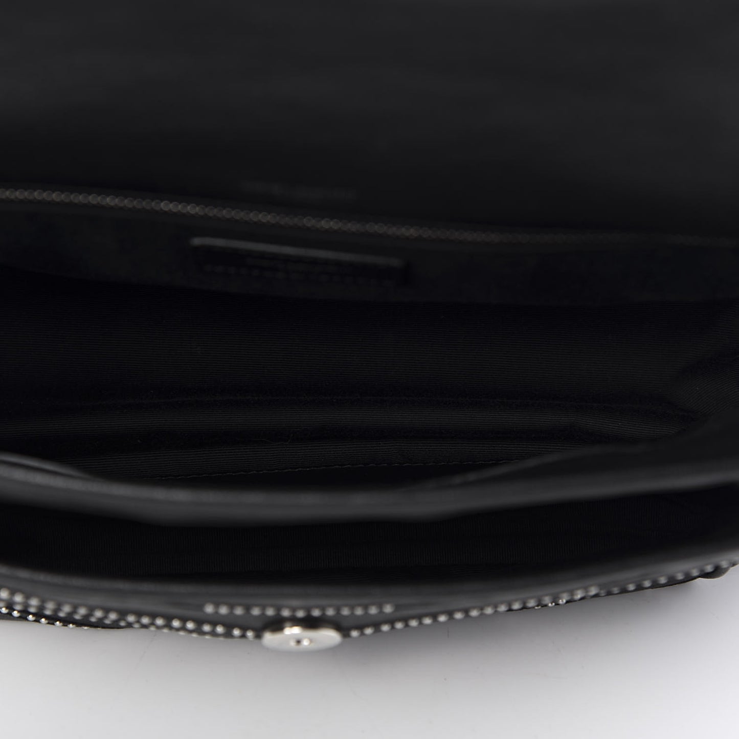 Lambskin Matelasse Monogram Microstud Medium Niki Chain Satchel Black