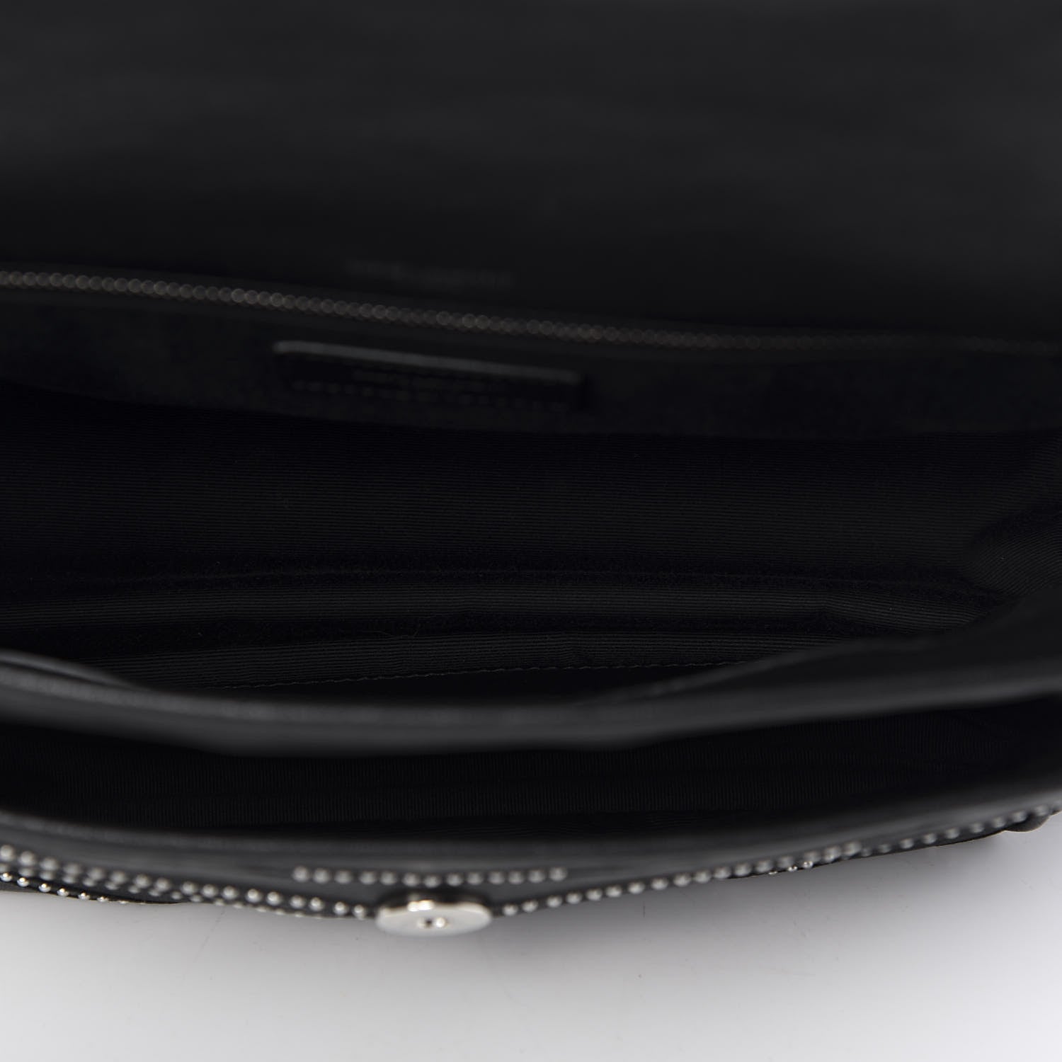 Saint Laurent Lambskin Matelasse Monogram Microstud Medium Niki Chain Satchel Black 5 of 10