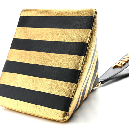 Chanel Metallic Lambskin CC Kheops Pyramid Bag Gold Black 9 of 9