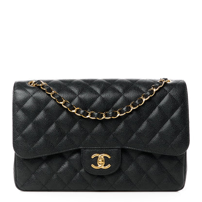 Chanel Caviar Quilted Jumbo Double Flap Black 1 of 14