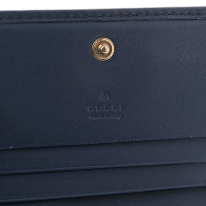Gucci Denim Matelasse Pearly GG Marmont Card Case Wallet Blue 6 of 9