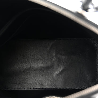 Balenciaga Signature Grained Calfskin Logo S Ville Top Handle Bag Black Rose Shocking 5 of 9