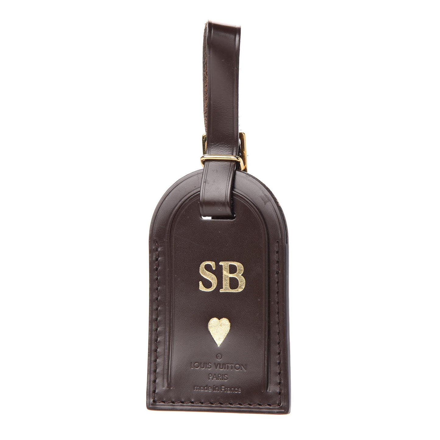 Calfskin Luggage Tag Ebene