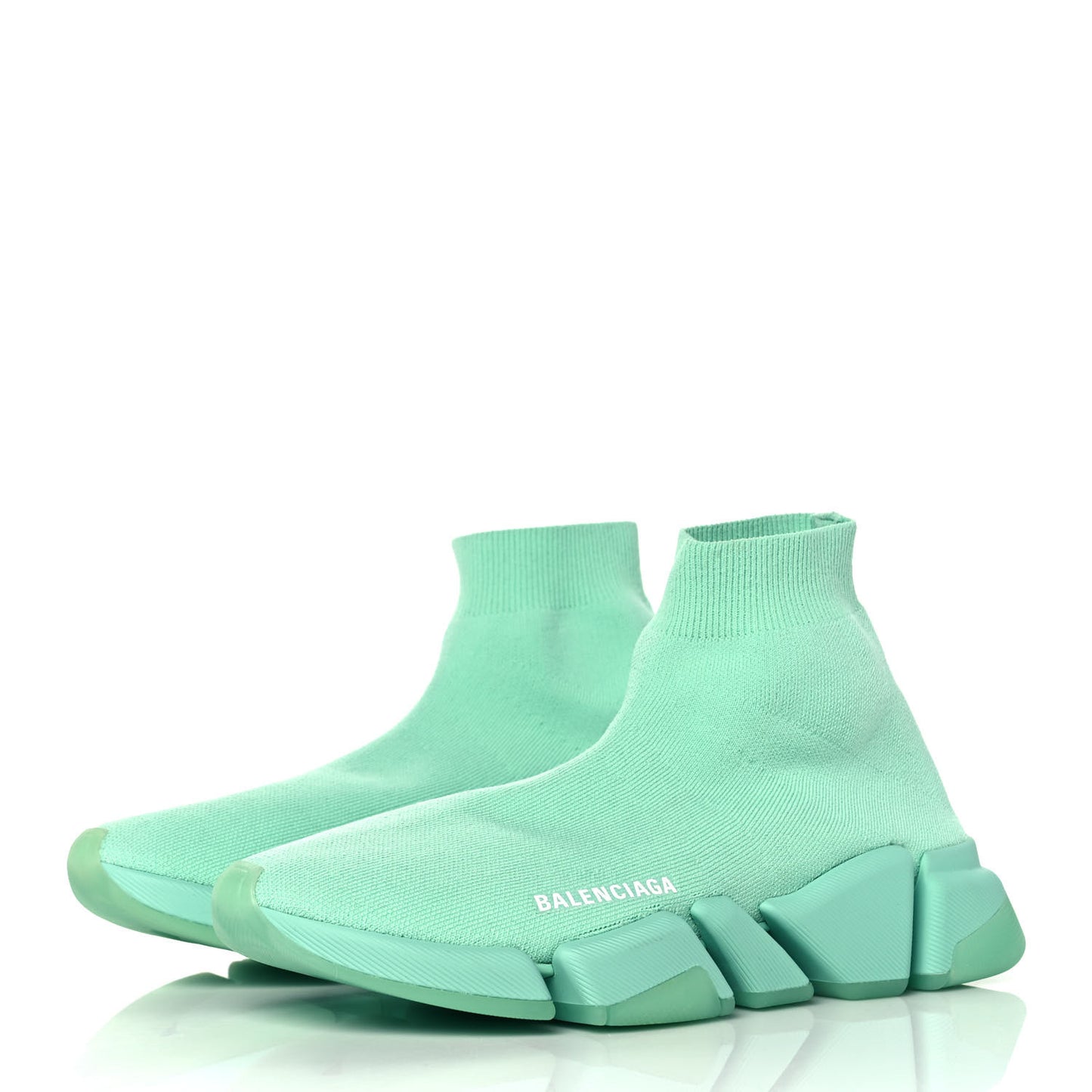 Technical 3D Recycled Knit Womens Speed 2.0 Transparent Sole Sneakers 41 Mint