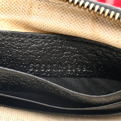 Gucci Velvet GG Monogram Textured Calfskin Web Ophidia Wristlet Red Cipria Black 7 of 15