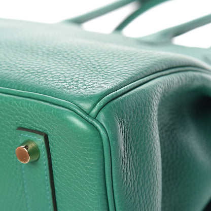 Hermes Taurillon Clemence Birkin 35 Vert Vertigo 32 of 35