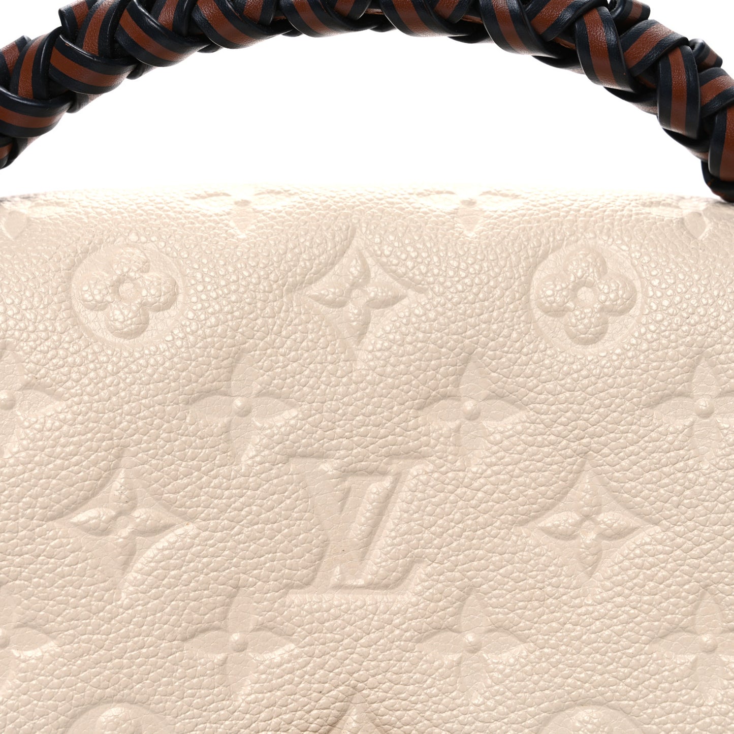 Empreinte Braided Pochette Metis Creme Beige Caramel