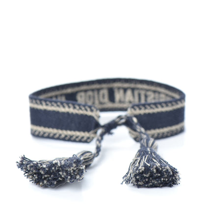 Christian Dior Woven Cotton J'Adior Friendship Bracelet Navy 3 of 3