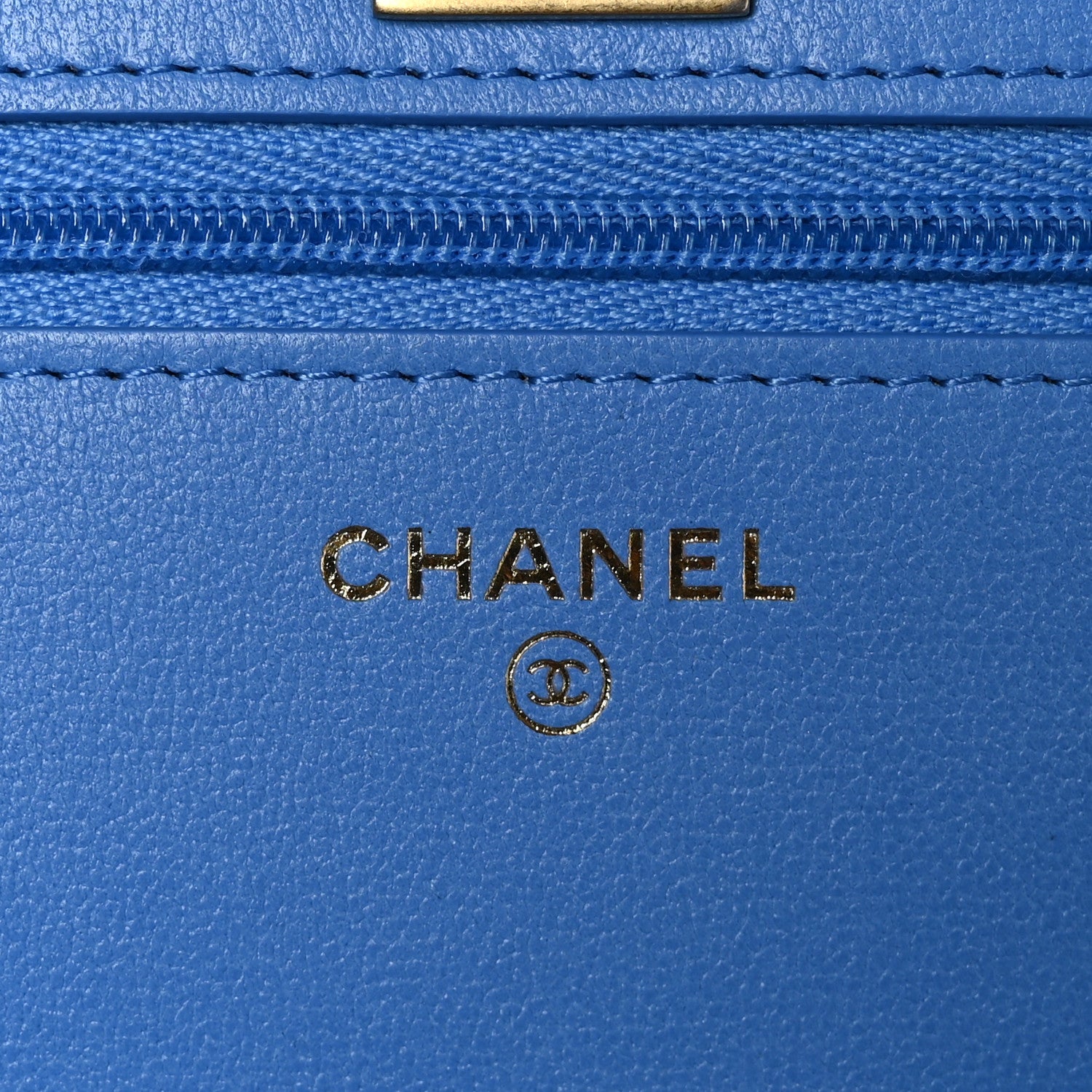 Chanel Caviar Quilted Heart Wallet On Chain WOC Blue 6 of 11
