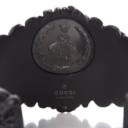 Gucci Metal Pearl Lion Head Cuff Bracelet 16 Black 5 of 5