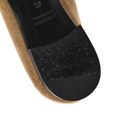 Hermes Suede Goatskin Womens Royal Loafers 37 Beige 11 of 13