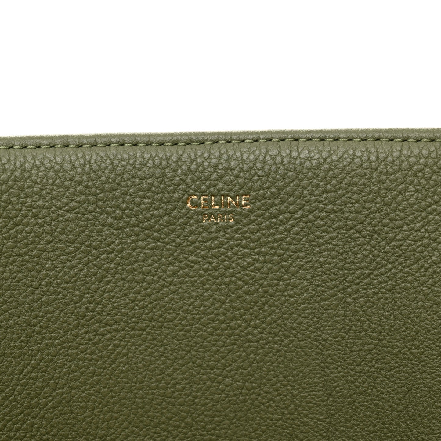 Grained Calfskin Maillon Triomphe Medium Cabas Light Khaki