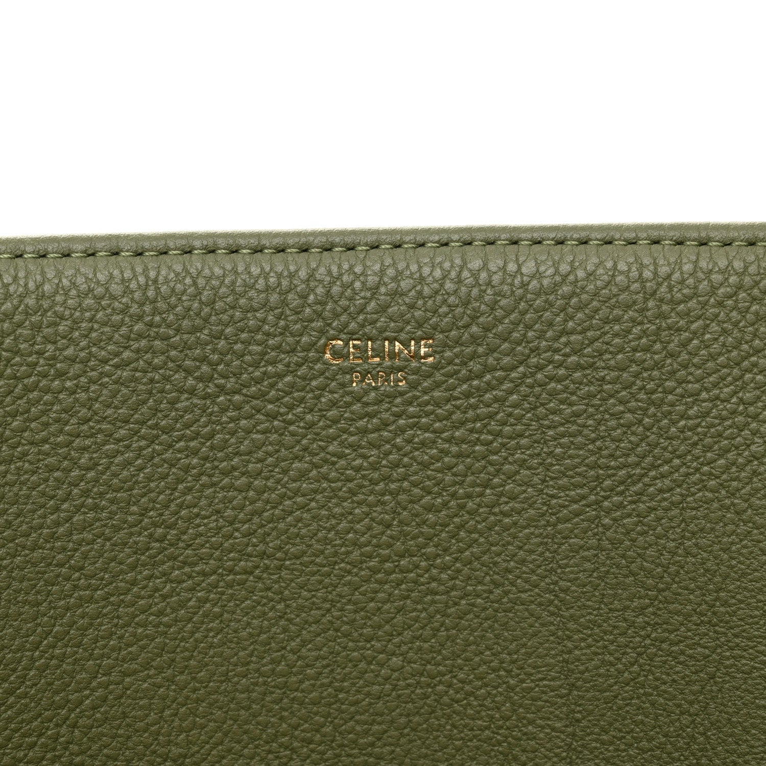 Celine Grained Calfskin Maillon Triomphe Medium Cabas Light Khaki 6 of 12