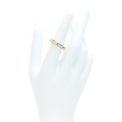 Tiffany Platinum 18K Yellow Gold Diamond Narrow Schlumberger Sixteen Stone Ring 52 6 2 of 4