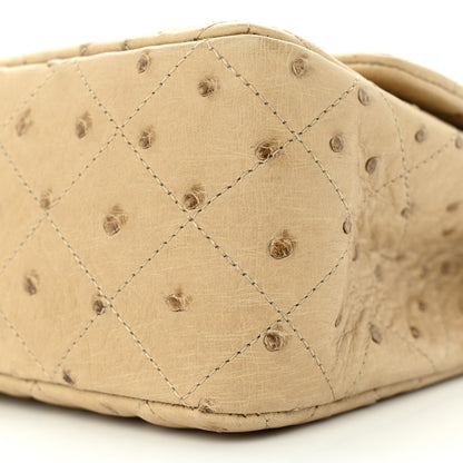 Chanel Ostrich Jumbo Single Flap Light Beige 10 of 12