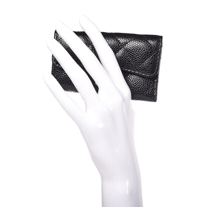 Chanel Caviar Quilted 6 Key Holder Black 2 of 9