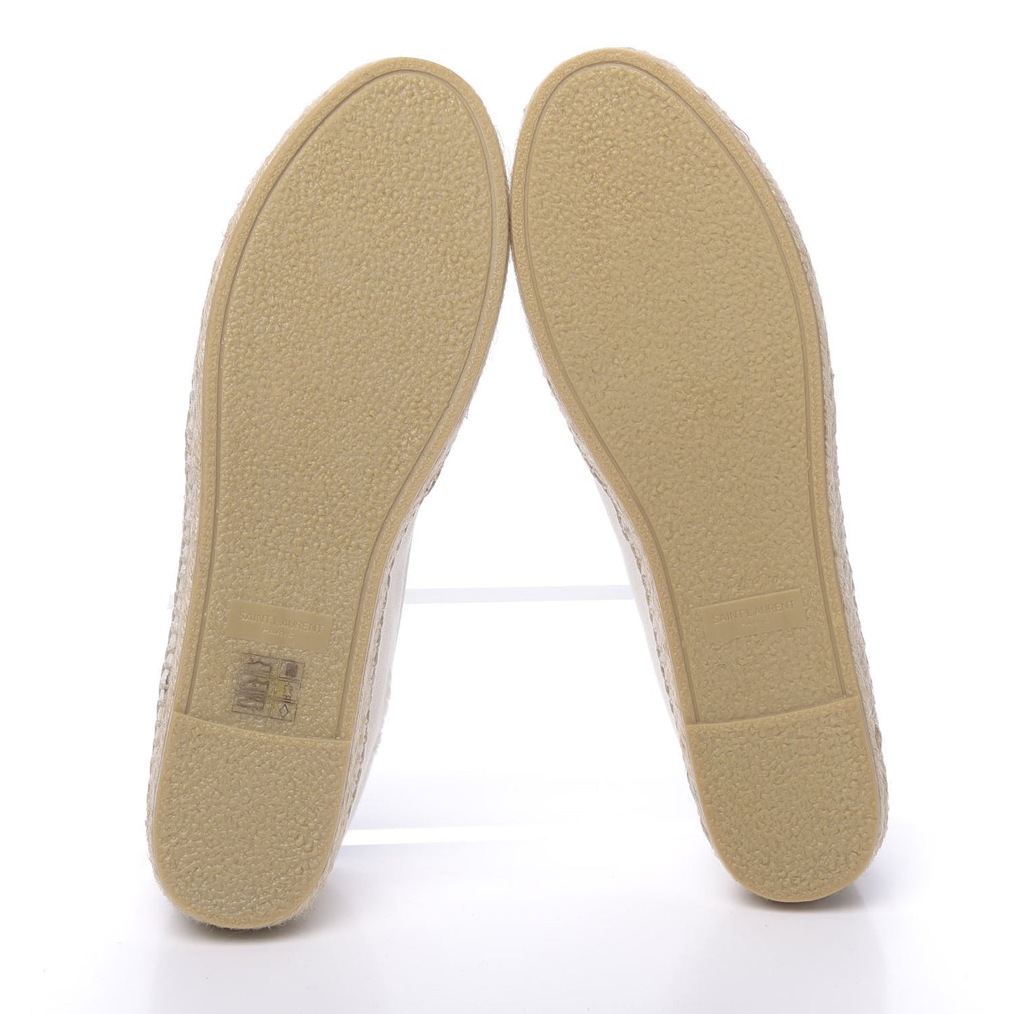 Canvas Elba Logo Embroidered Espadrilles 41.5 Panna