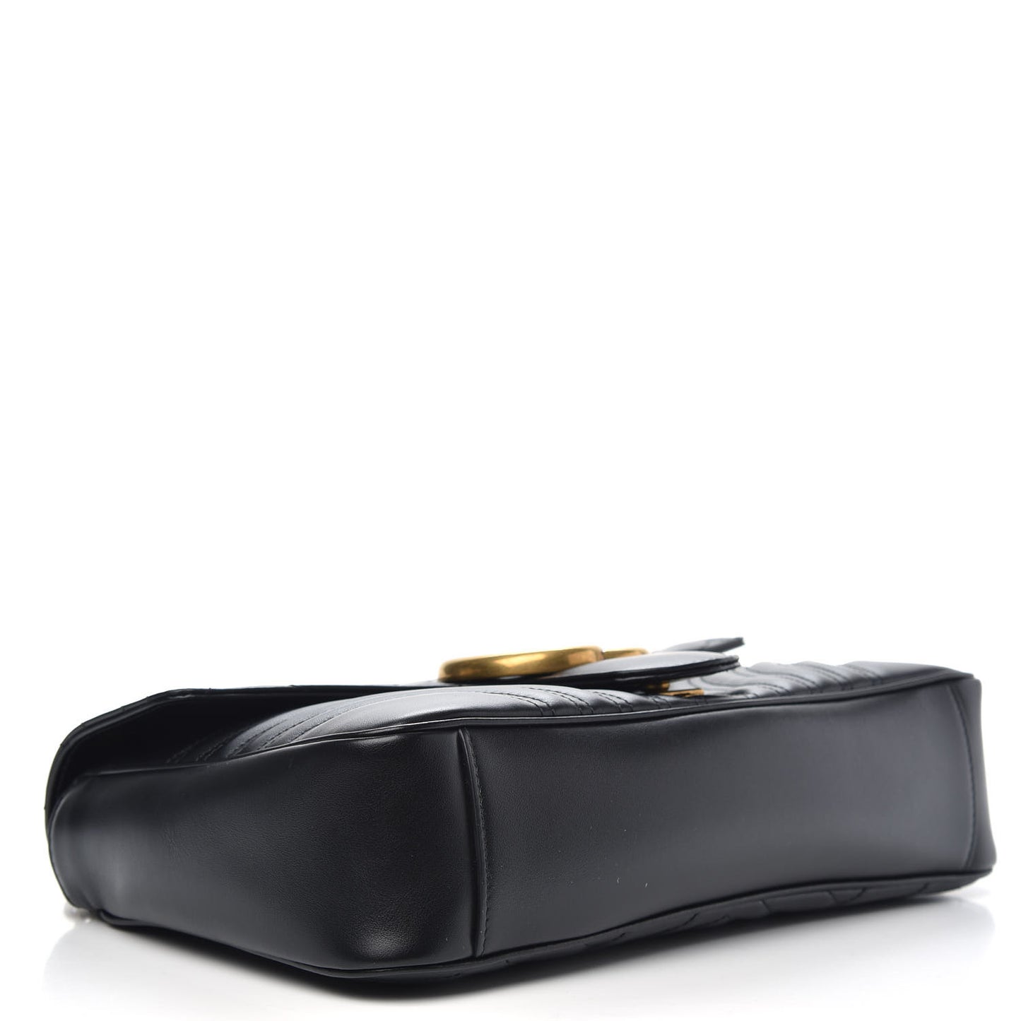 Calfskin Matelasse Medium GG Marmont Shoulder Bag Black