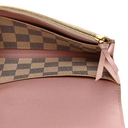 Louis Vuitton Damier Azur Emilie Wallet Rose Ballerine 5 of 7
