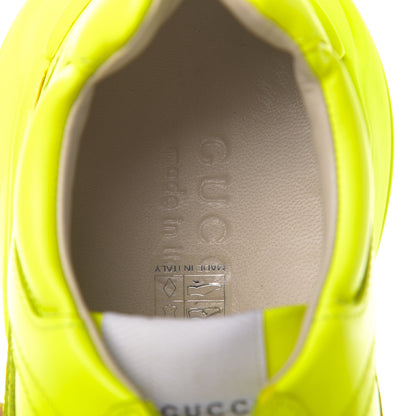 Gucci Calfskin Mens Rhyton Sneakers 7 Yellow Fluo 6 of 8