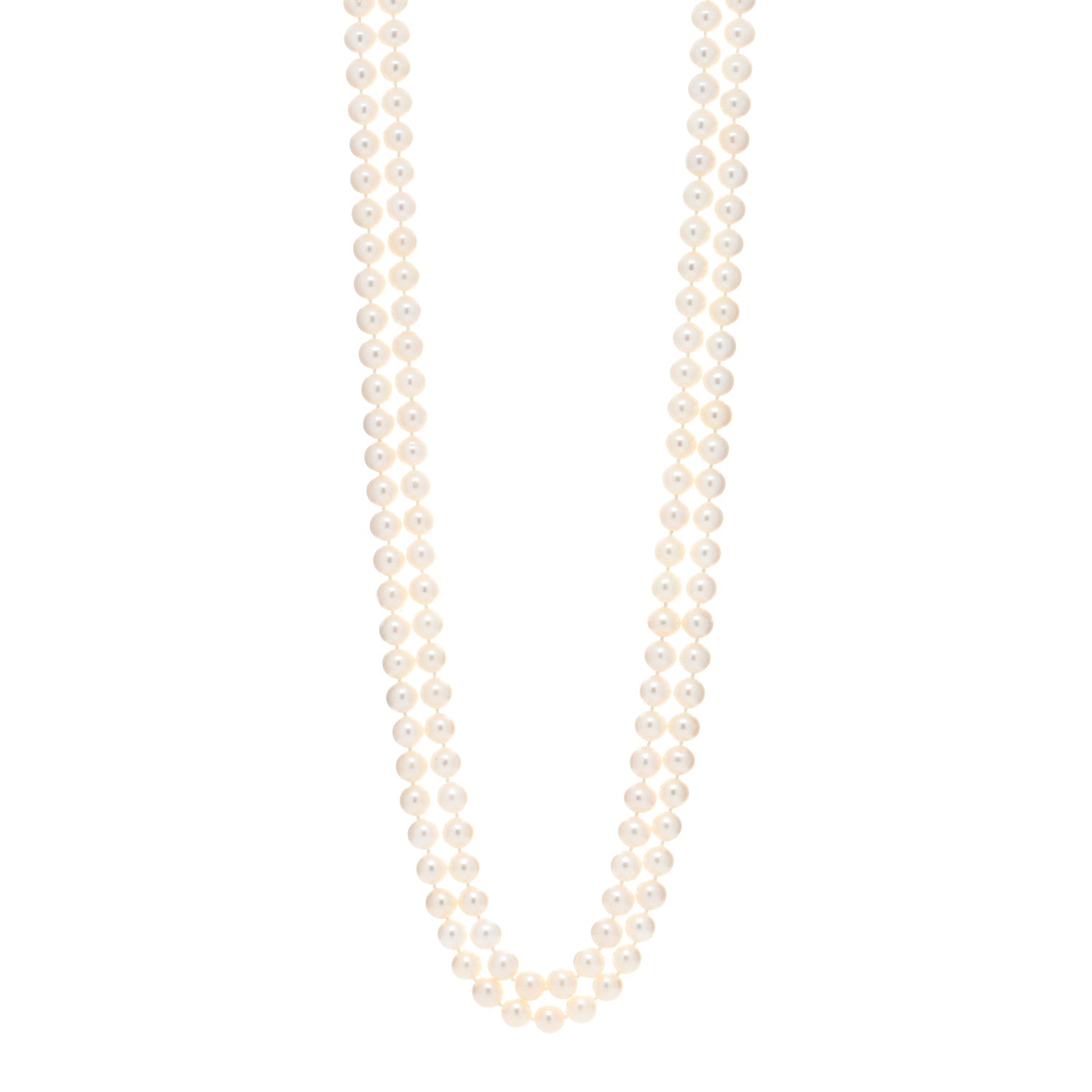 David Yurman Sterling Silver Diamond Pearl 8.5-9mm Buckle Necklace 72" 1 of 4