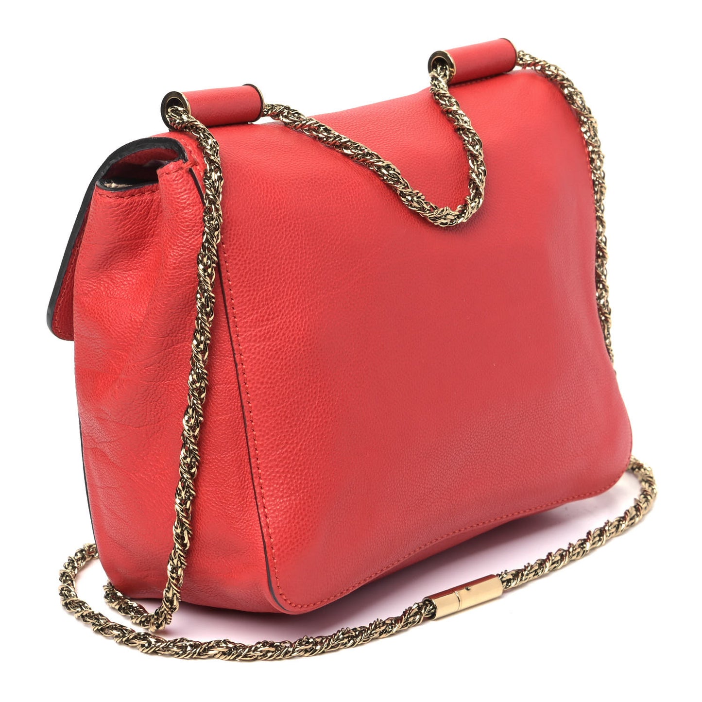 Goatskin Small Elsie Shoulder Bag Red
