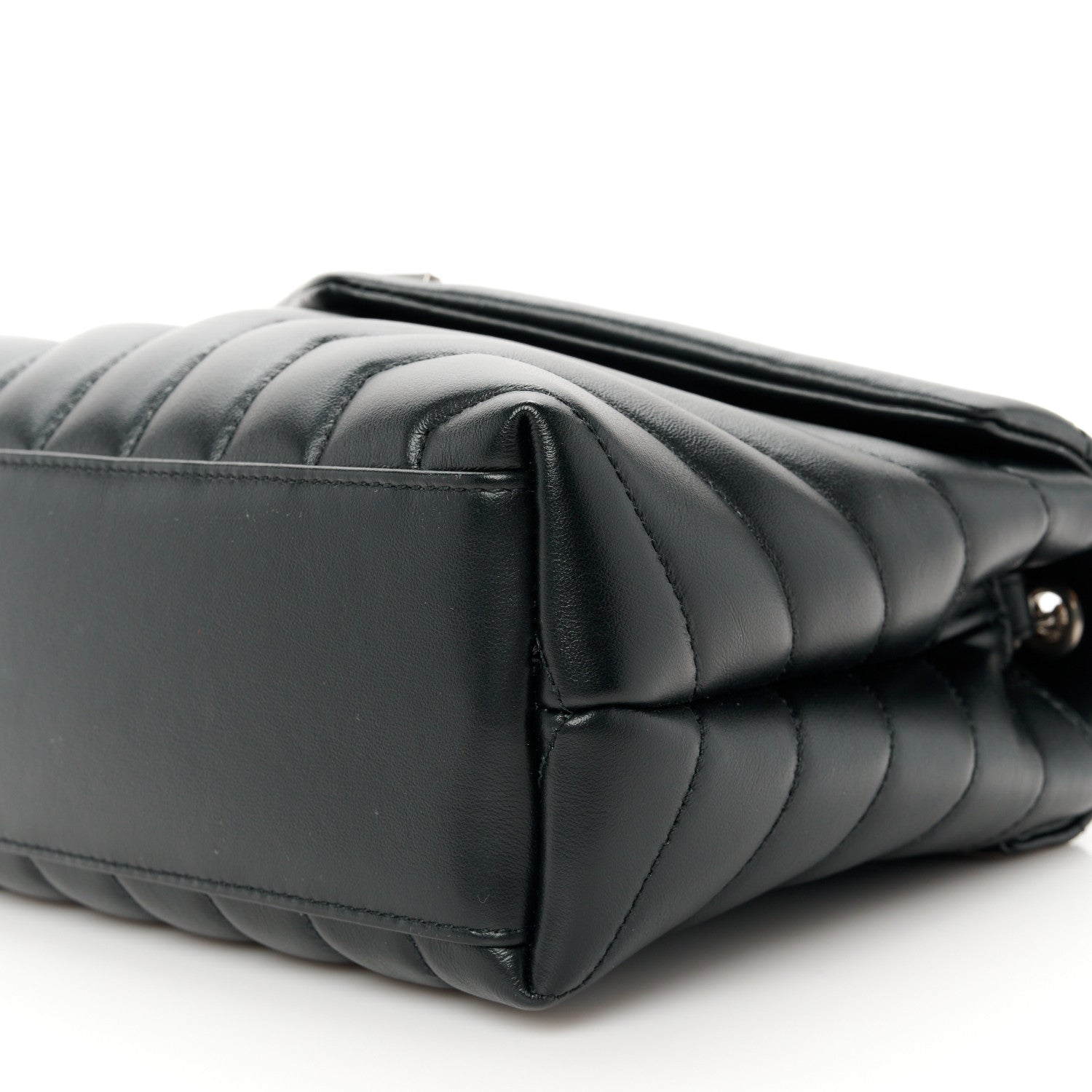 Saint Laurent Calfskin Y Quilted Monogram Small Loulou Chain Satchel Black 11 of 12