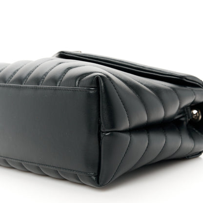 Saint Laurent Calfskin Y Quilted Monogram Small Loulou Chain Satchel Black 11 of 12
