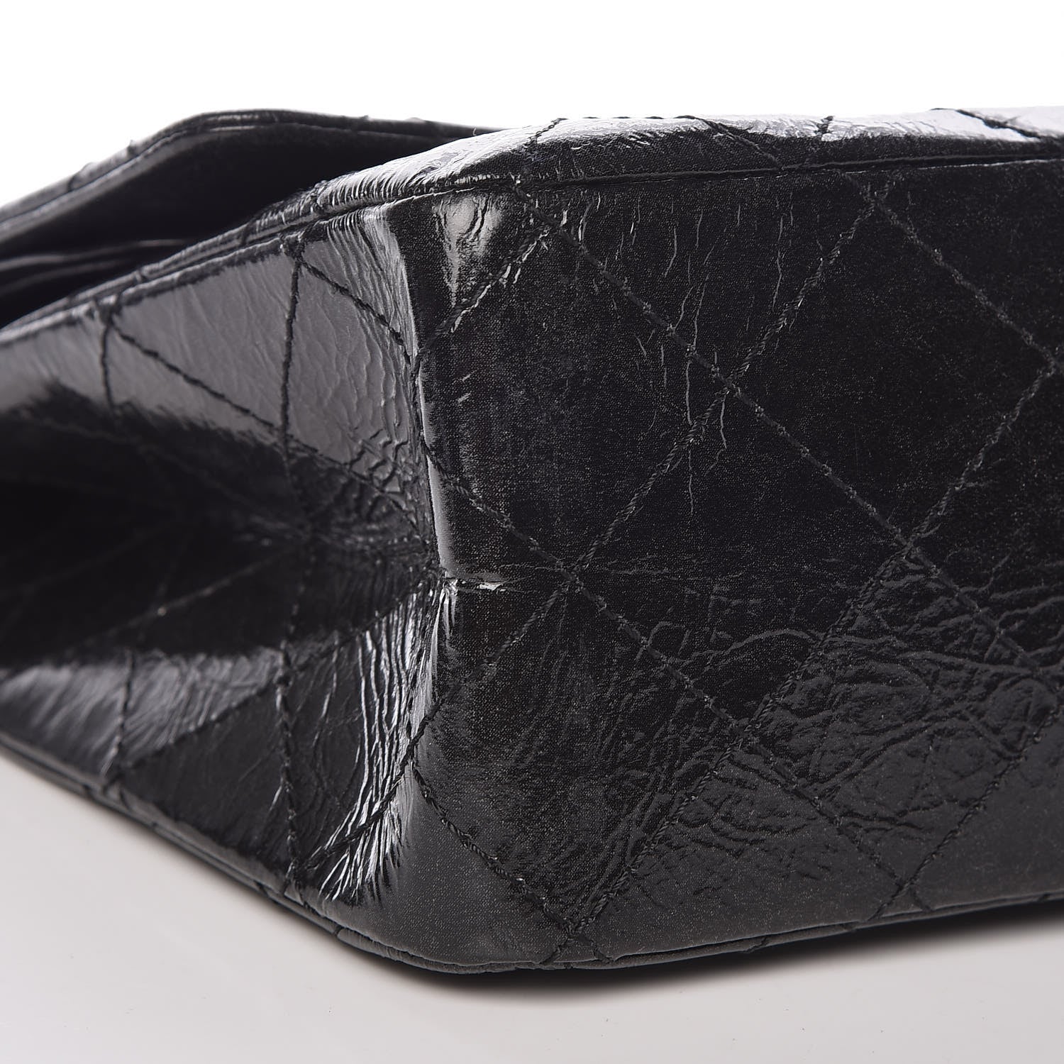 Chanel Glazed Aged Calfskin Quilted 2.55 Reissue 227 Flap So Black 8 of 9