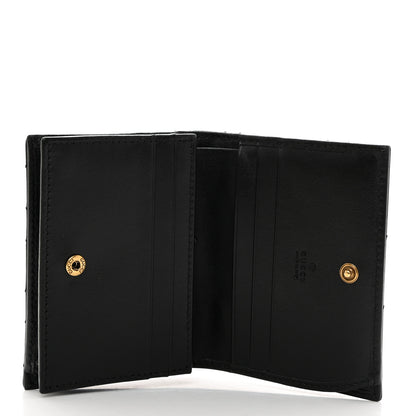 Gucci Calfskin Matelasse GG Marmont Card Case Wallet Black 5 of 8