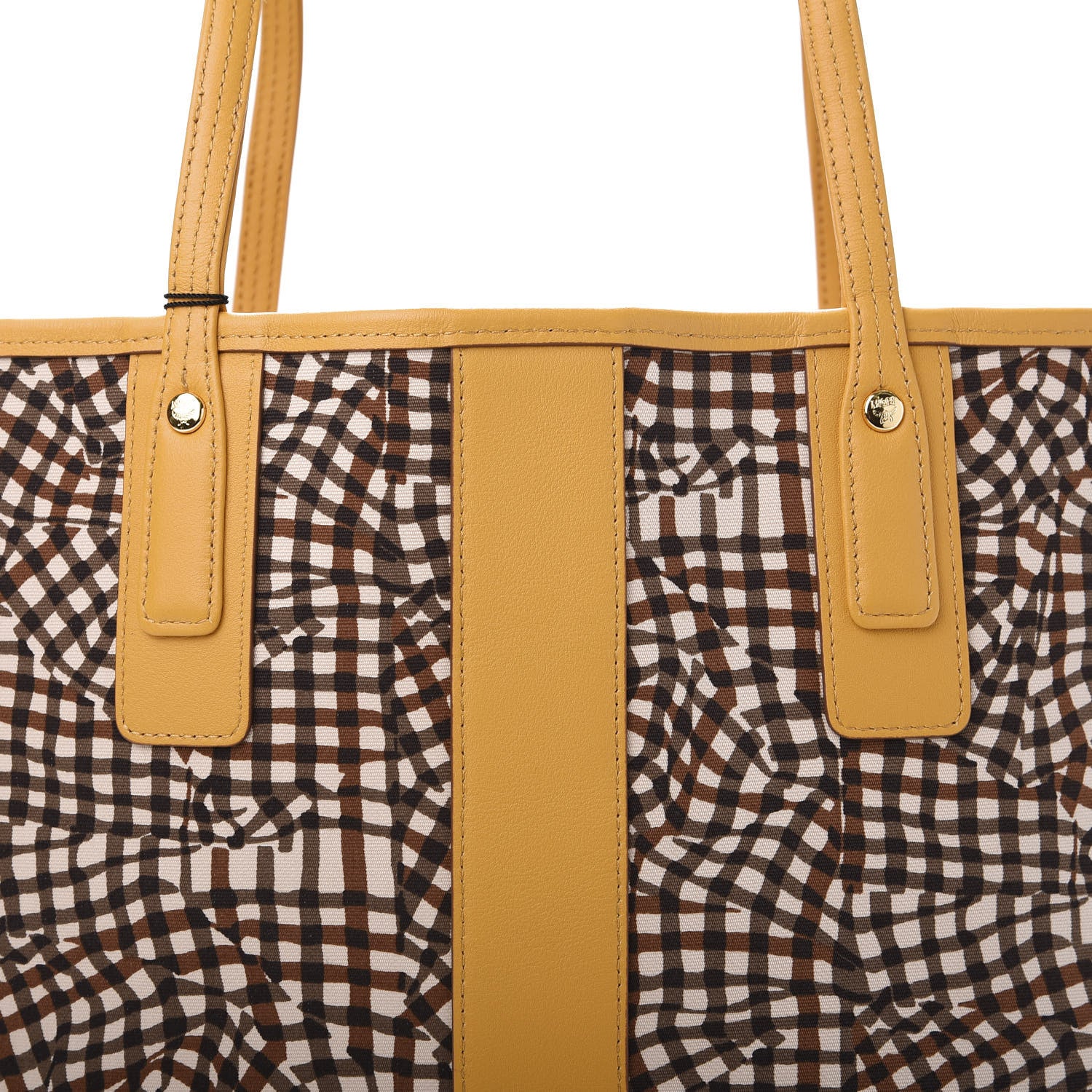 MCM Visetos Medium Liz Reversible Shopper Tote Cognac Yellow 20 of 21