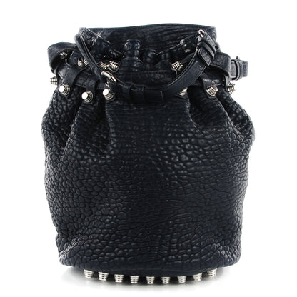 Alexander Wang Pebbled Lambskin Diego Bucket Midnight 1 of 7