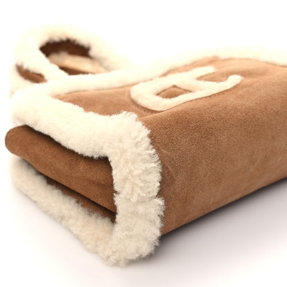 Telfar X UGG Suede shearling Small Shopping Bag Chestnut 9 of 12