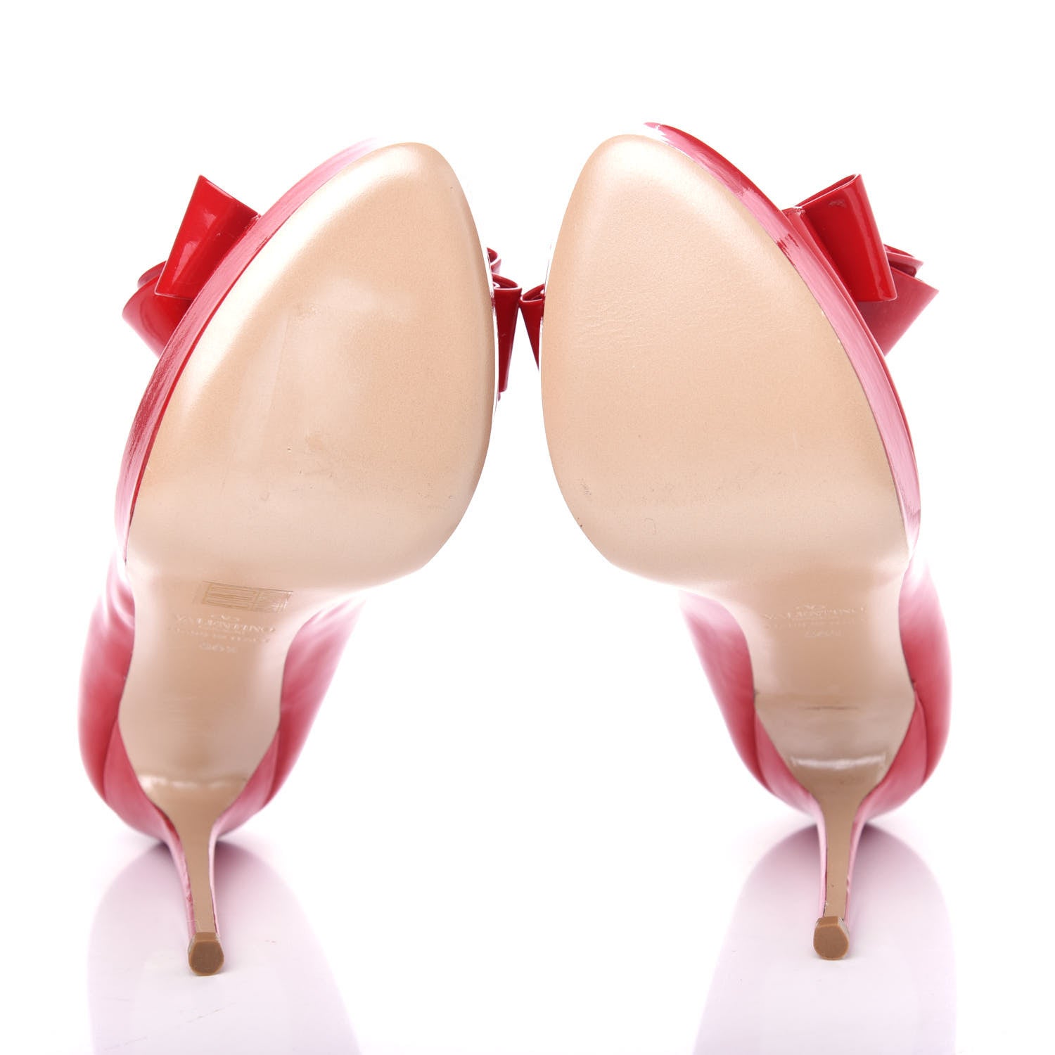 Valentino Garavani Patent Couture Bow Peep Toe 30/125mm Platform Pumps 36.5 Rosso Valentino 6 of 11