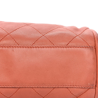 Chanel Lambskin Stitched Medium Ultimate Soft Tote Coral 12 of 19
